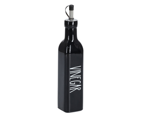 Boca za ocat "Vinegar", 270 ml, staklo/metal, crna, 5 x 5 x 24,5 cm