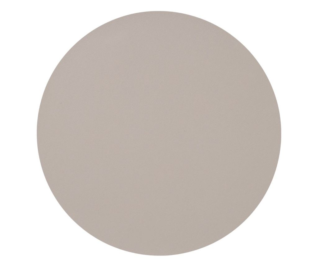 Suport pentru farfurie, piele artificială, taupe, Ø 38 cm - 2
