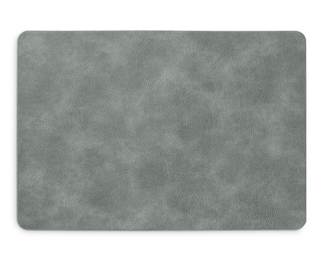 Podloška za tanjur, umjetna koža, siva, 42,5 x 30 cm