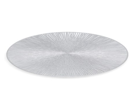 Podloška za tanjur, plastika, srebro, Ø 38 cm