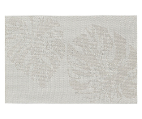 Podloška za tanjur "Monstera Leaf", plastika, bež, 45 x 30 cm