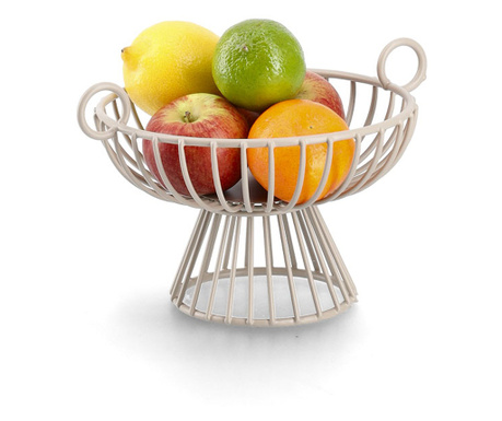 Košarica za voće, metal, bež, 24.5 x 20 x 15 cm
