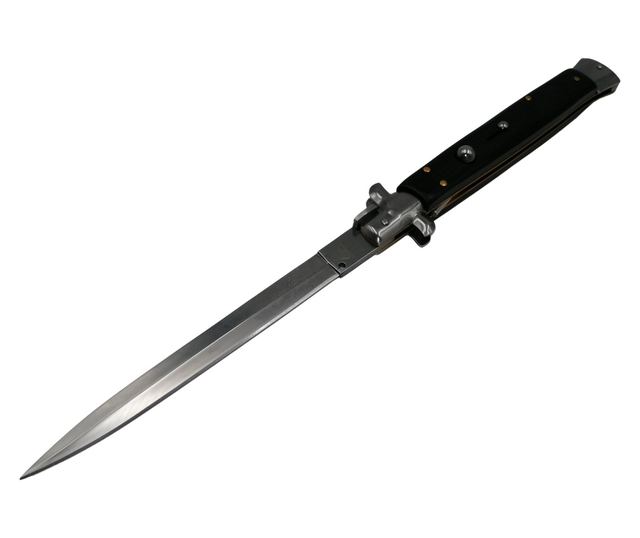 Briceag automat, Italian Blade, Stiletto, otel inoxidabil, 33 cm, husa inclusa