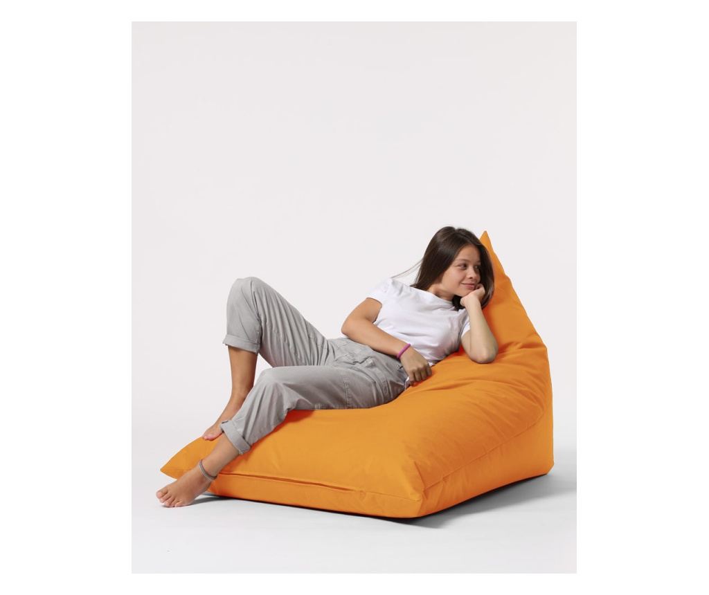 Vrtna vreča Bean Bag, piramida Big Bed Pouf - oranžna - 2