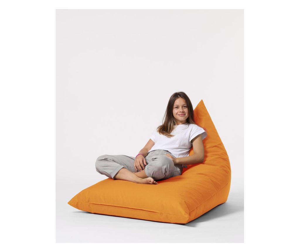Vrtna vreča Bean Bag, piramida Big Bed Pouf - oranžna - 3