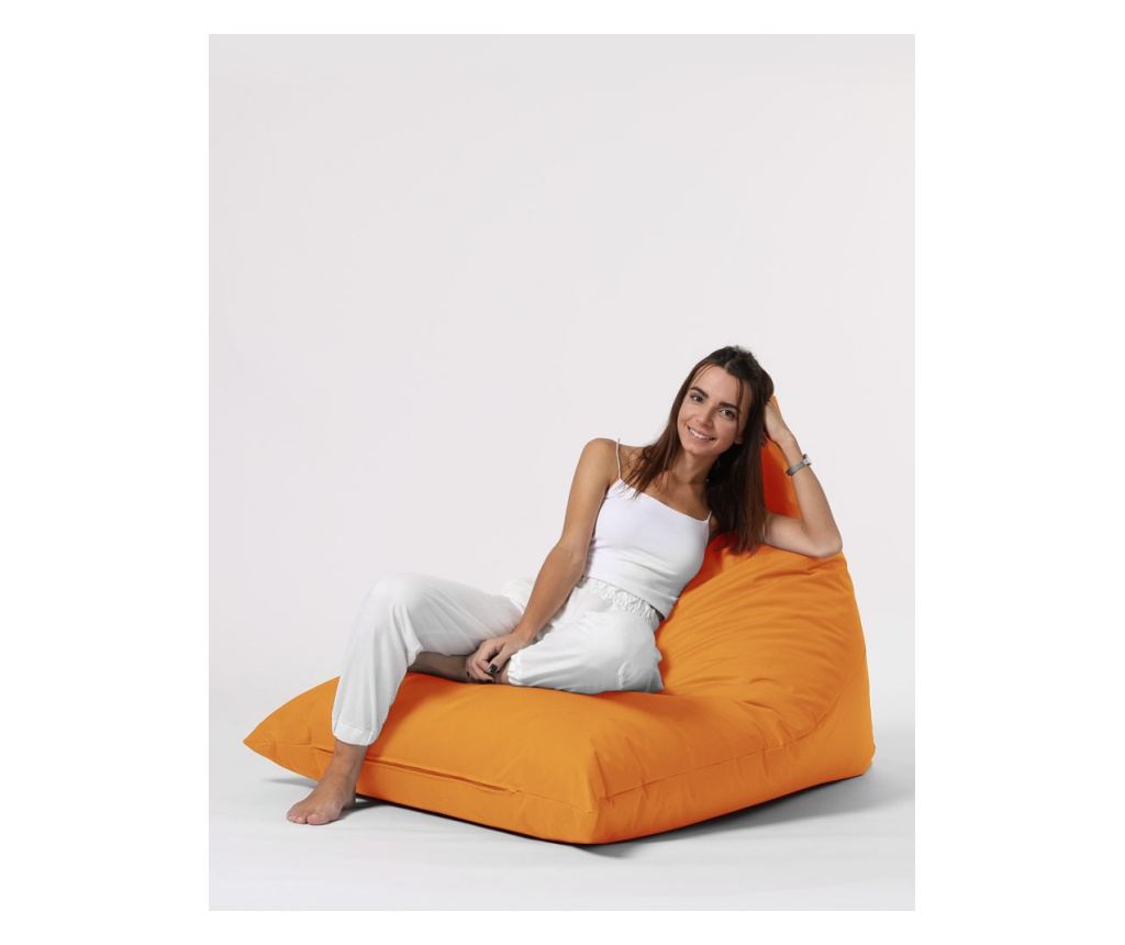 Vrtna vreča Bean Bag, piramida Big Bed Pouf - oranžna - 4