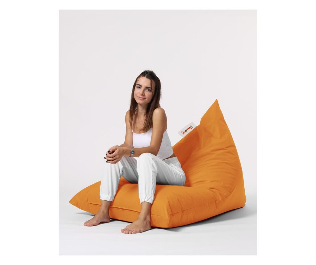 Vrtna vreča Bean Bag, piramida Big Bed Pouf - oranžna - 5