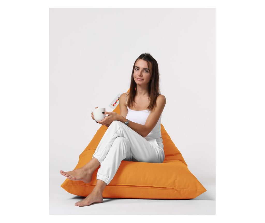 Vrtna vreča Bean Bag, piramida Big Bed Pouf - oranžna - 6