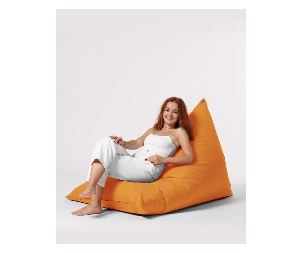 Vrtna vreča Bean Bag, piramida Big Bed Pouf - oranžna - 7