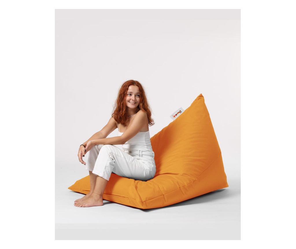 Vrtna vreča Bean Bag, piramida Big Bed Pouf - oranžna - 8