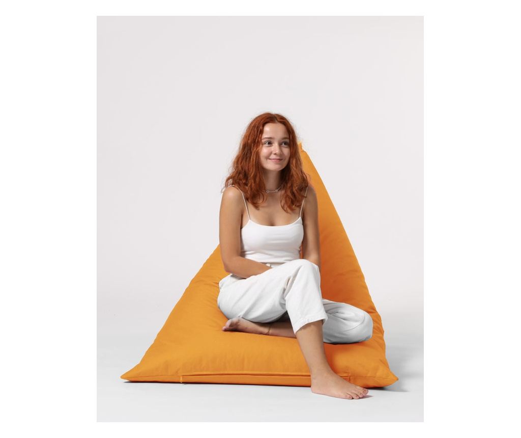 Vrtna vreča Bean Bag, piramida Big Bed Pouf - oranžna - 9