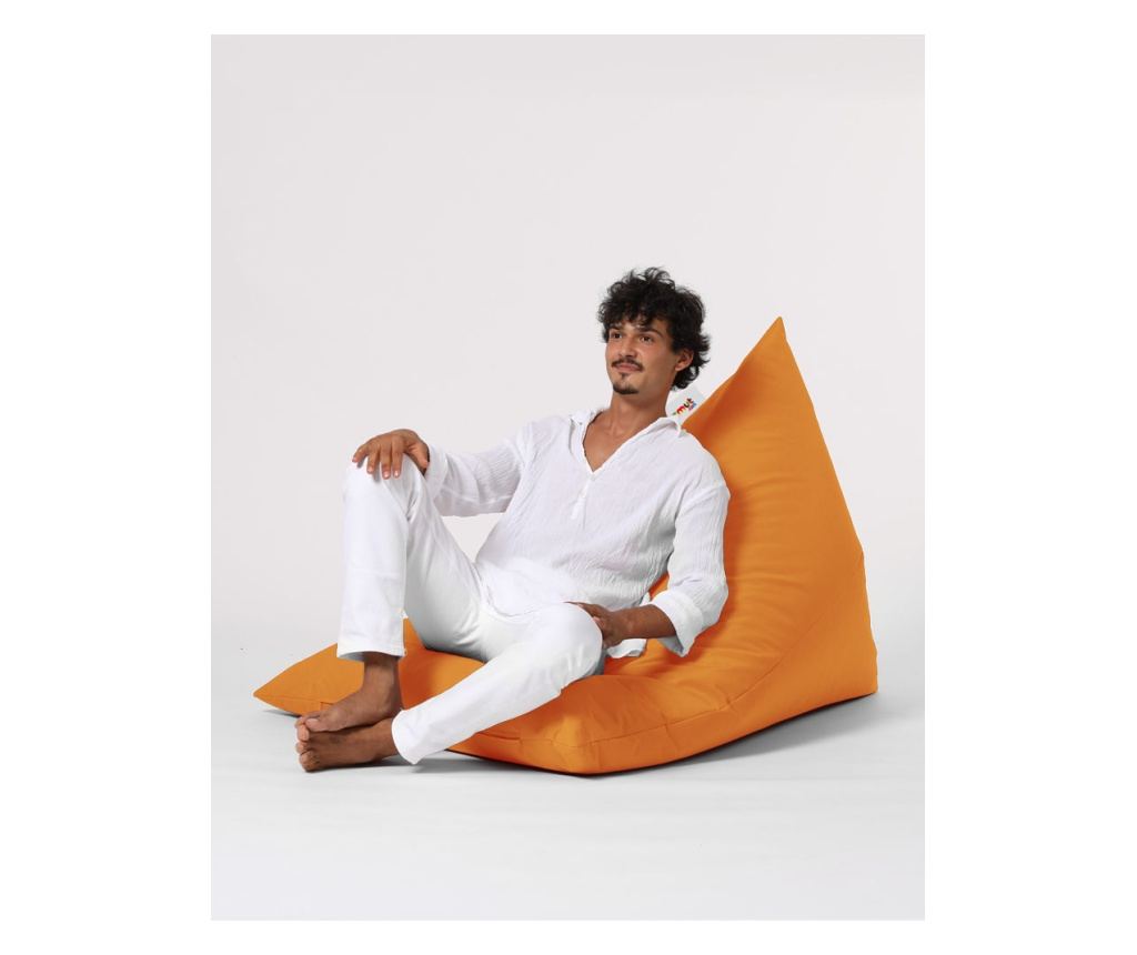 Vrtna vreča Bean Bag, piramida Big Bed Pouf - oranžna - 10