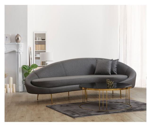 Диван с 3 места, Eses - тъмно сив