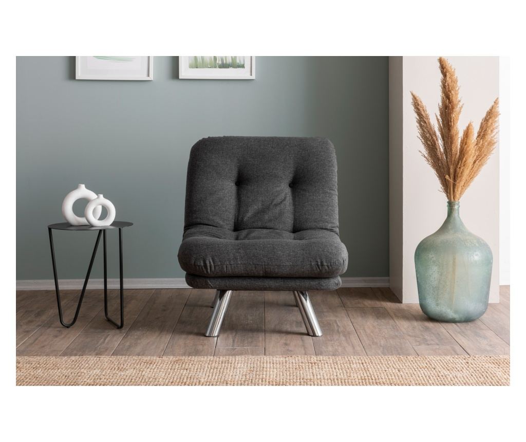 Naslonjač, Misa Small Solo - Dark Grey - 2