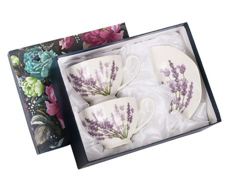 Lavender secret porcelán levendula virágos csésze 2 személyes