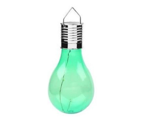 Lampa Solara LED Decorativa sub forma de Bulb, pentru exterior, suspendata, IP65, Ultron Verde, eMazing