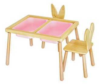 Dječji stol set Table and 2 Chairs - Pink