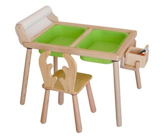 Dječji stol set Roll and Chair - Green