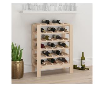 Stojalo za vino, 61,5x30x82 cm, masivni borov les