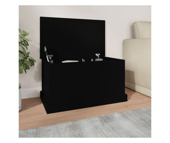 Troldoboz, fekete, 70x40x38 cm, feldolgozott fa