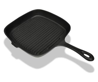 Tigaie grill fontă, 24 x 23 cm.
