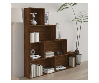 Knyvespolc, barna tlgy, 155x24x160 cm