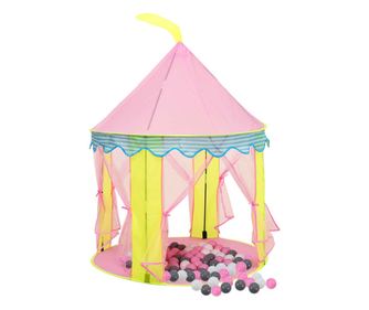 Dětský hrací stan s 250 míčky, růžový, 100x100x127 cm