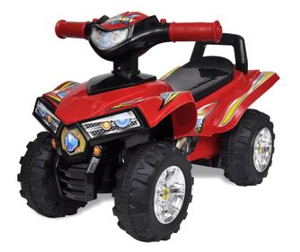 ATV ride-on roșu pentru copii, cu sunet și lumină