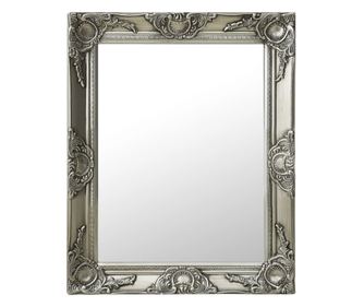 vidaXL Oglindă de perete în stil baroc, argintiu, 50 x 60 cm