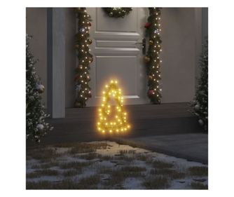 Decor brad cu lumini de Crăciun cu țăruși 3 buc. 50 LED 30 cm