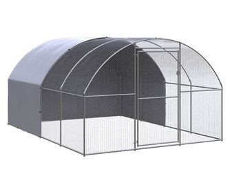 Птичарник на открито, 3x4x2 м, поцинкована стомана