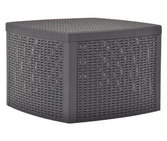 Masă laterală, cafeniu, 54 x 54 x 36,5 cm, plastic