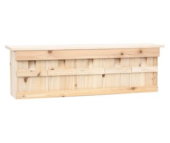 Căsuță de vrăbii cu 5 încăperi, 68 x 15 x 21 cm, lemn de brad