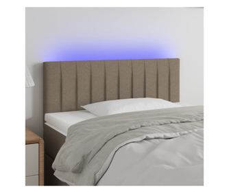 LED-es gytbla, taupe szrke, 100x5x78/88 cm, textil