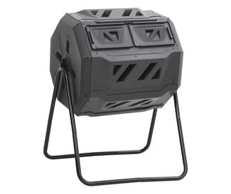 Κάδος Κομποστοποίησης Κήπου, Μαύρος, 73x64x95 εκ., 160 L