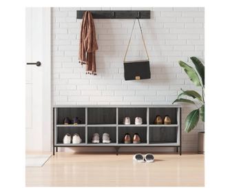 Cipős szekrény, sonoma tölgy, 131x35x50 cm, kompozit fa