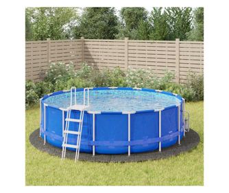 Geotextília medencetakaró, világos szürke, Ø500 cm, poliészter