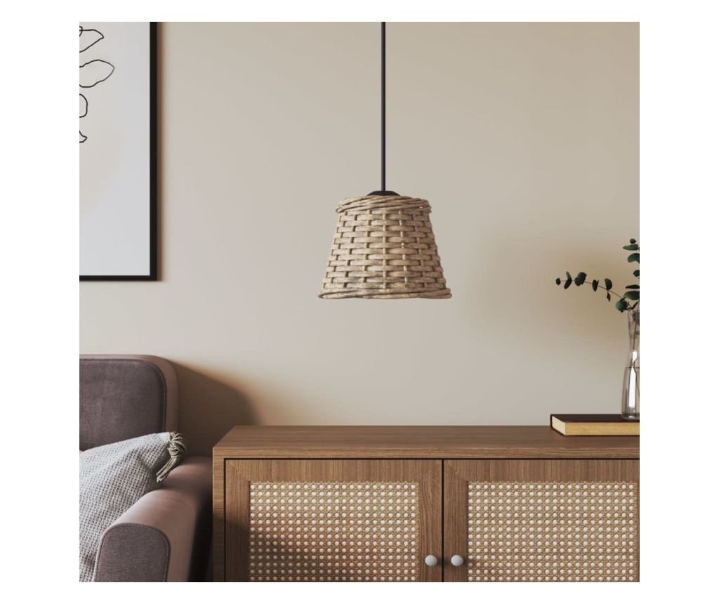 Brown Rattan Lampshade Ø15x12 cm