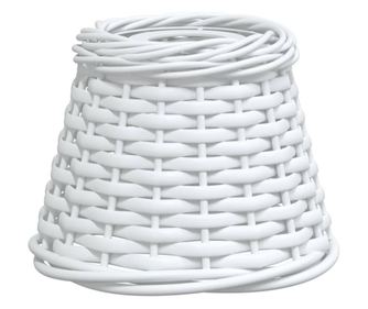 vidaXL Abajur lustră alb Ø15x12 cm răchită