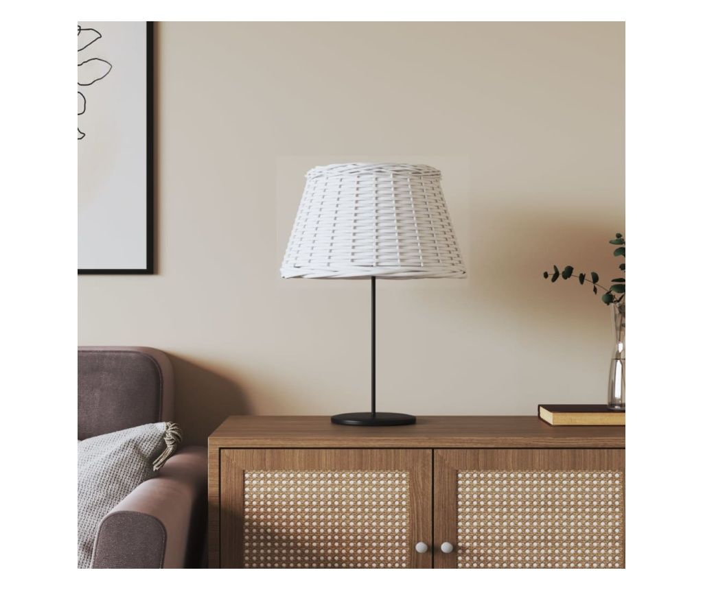 Asztali lmpabra, fehr, 50x30 cm, fonott