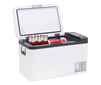 Hladnjak s ručkom, bijelo-crni, 25 L PP i PE