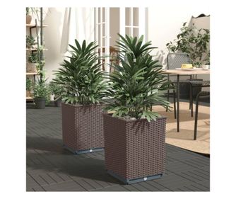 Virgtart, 2 db, barna, 30x30x37 cm, polipropiln