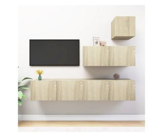 Set TV ormara, 4 komada, sonoma hrast, MDF