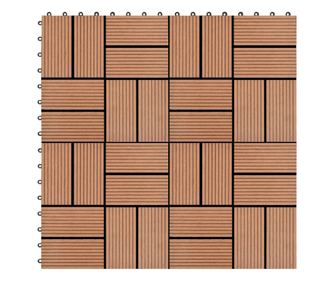 Plăci de pardoseală, 22 buc., maro, 30 x 30 cm, WPC, 2 mp