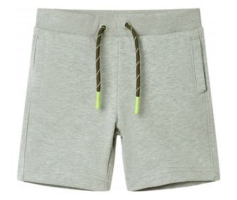 Pantaloni scurți pentru copii cu șnur, kaki deschis melanj, 104