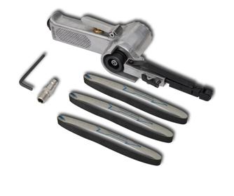 Airpress Șlefuitor cu bandă pneumatică, cu curele, 3 buc