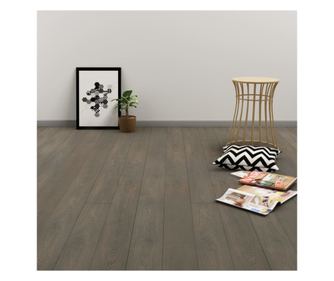 Plăci autoadezive pardoseală gri & maro PVC 4,46 m² 3 mm