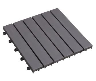 Plăci pardoseală, 10 buc., gri, 30x30 cm, lemn masiv de acacia
