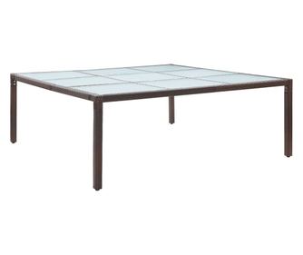 Vrtni stol, smeđi, 200 x 200 x 74 cm, poliratan