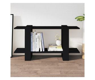 Етажерка за книги, черна, 100x30x51 см, инженерно дърво